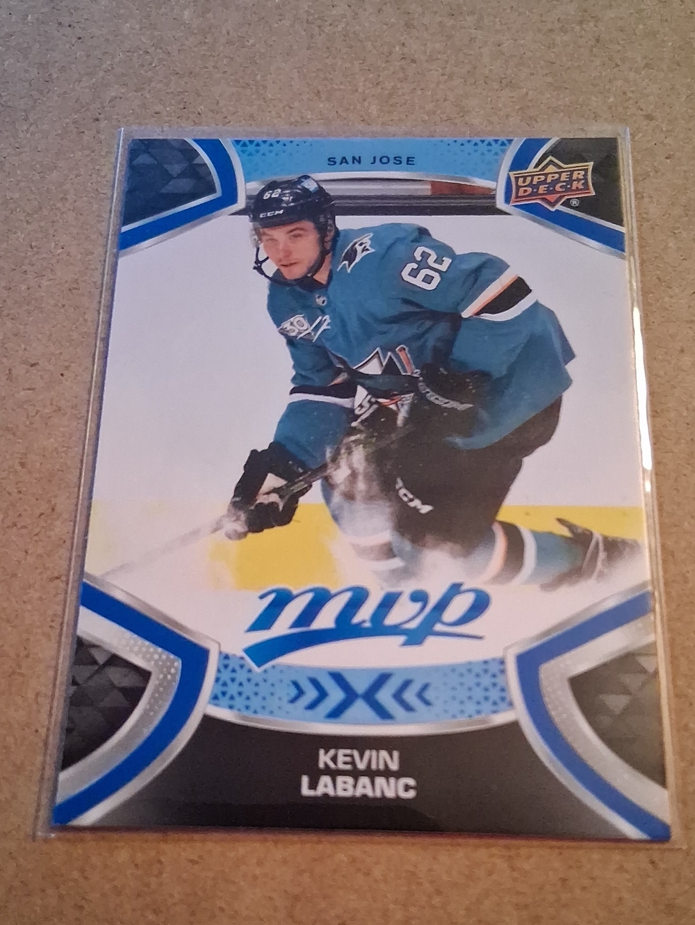 MVP Kevin Labanc Hockey Card - Teal Blue